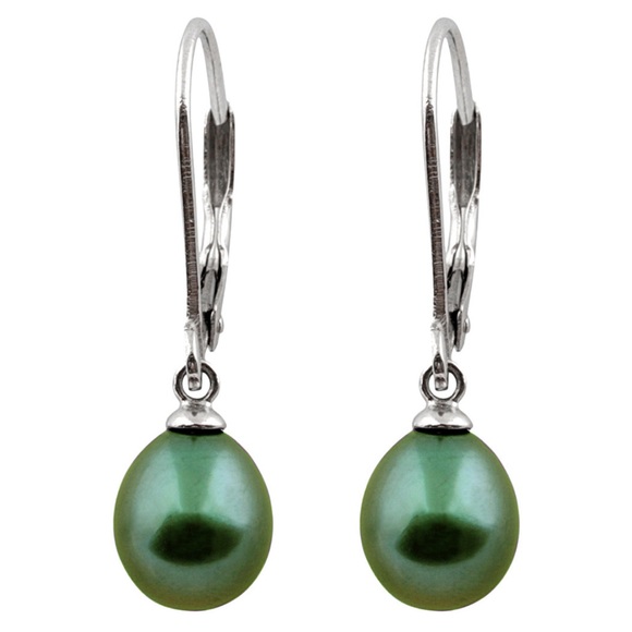 Splendid Jewelry - SPLENDID FRESH WATER PEARL RHODIUM PLATED LEVER BACK DROP EARRINGS NEW